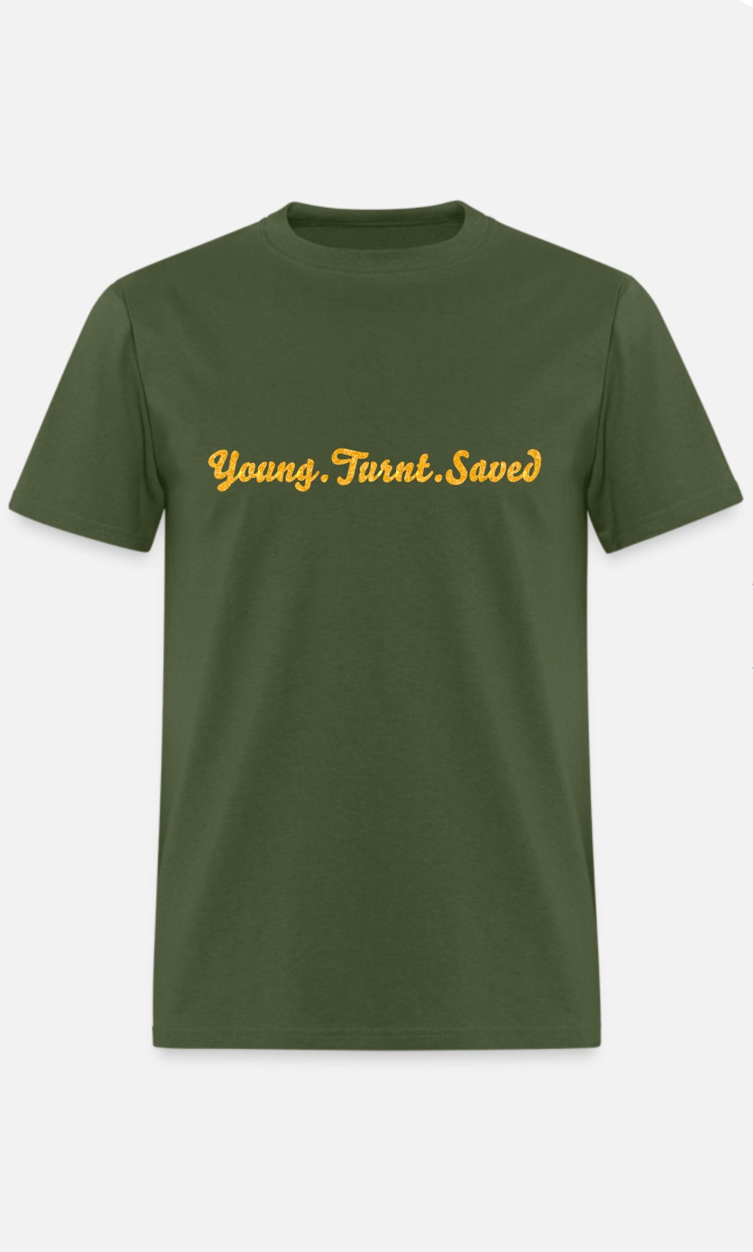 young turnt & saved tee